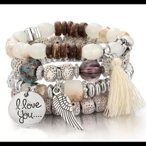 🎉RESTOCKED🎉CREAM BOHO LAYERING BRACELET